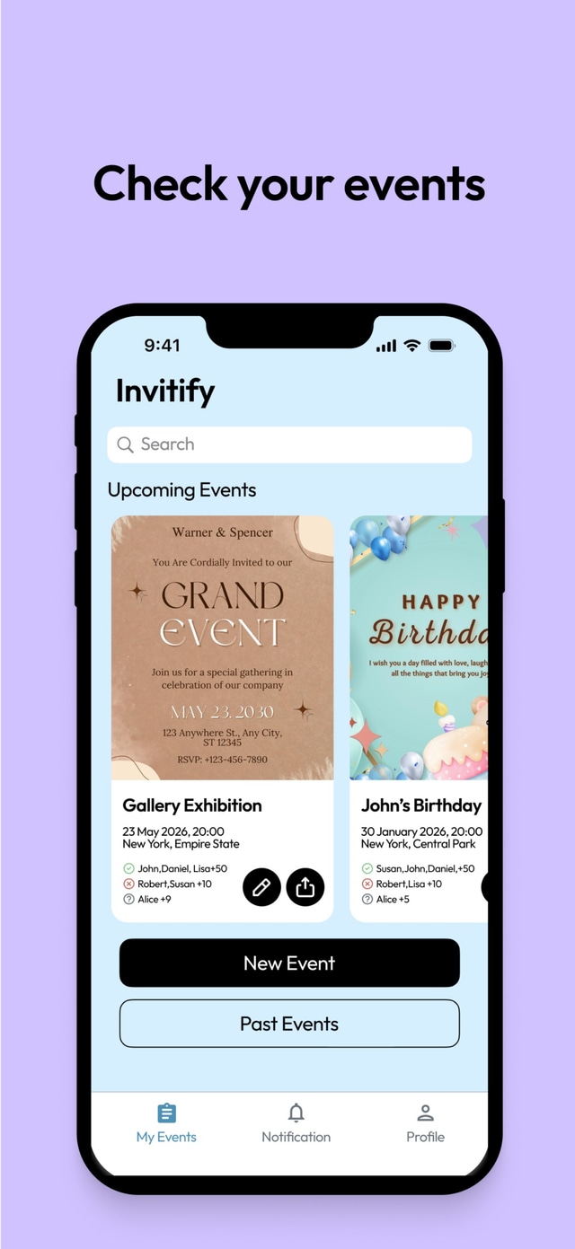 Invitify App Screenshot 5